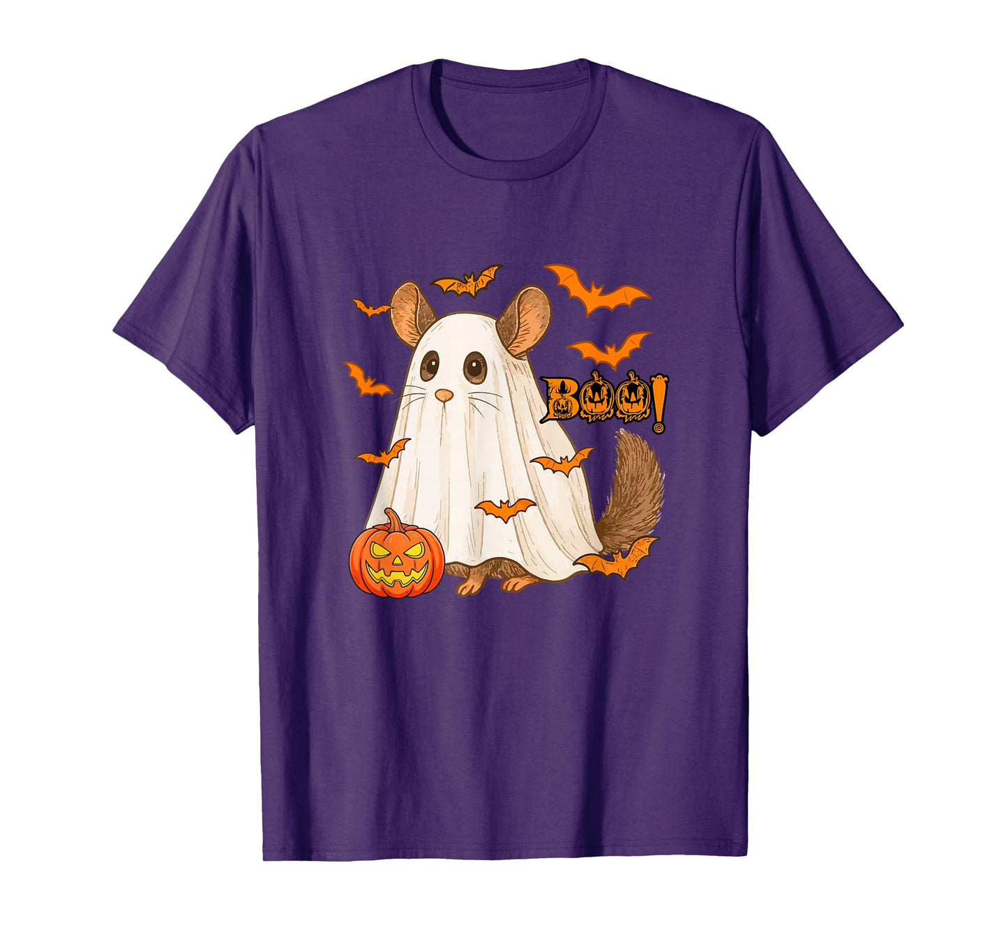 Boo Halloween Chinchilla Cosplay Ghost Costume Animal Lover T-Shirt