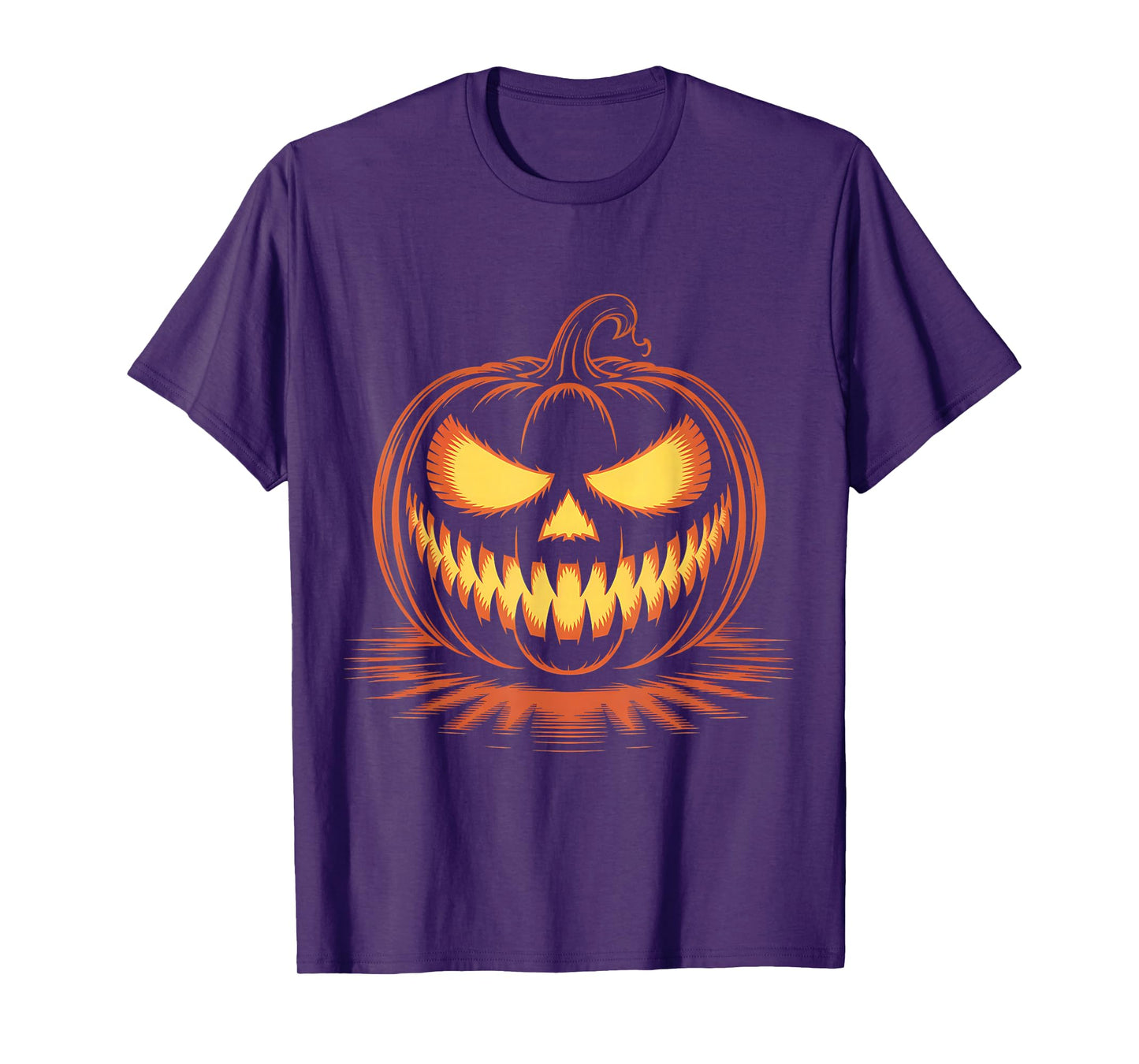 Halloween Scary Jack O Lantern Spooky Pumpkin Men Teens Boys T-Shirt