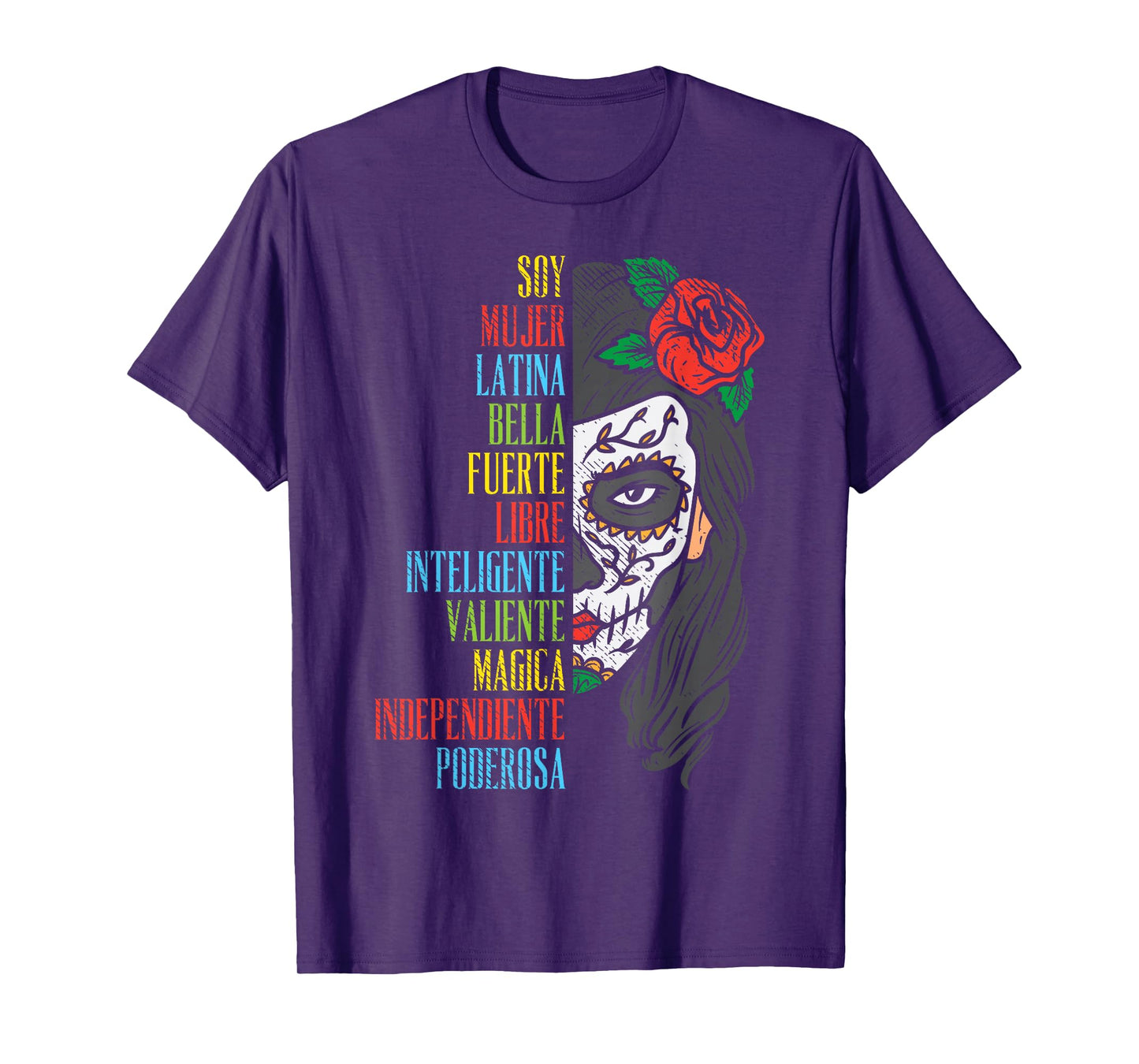 Soy Mujer Latina Sugar Skull Women Cinco De Mayo Hispanic T-Shirt