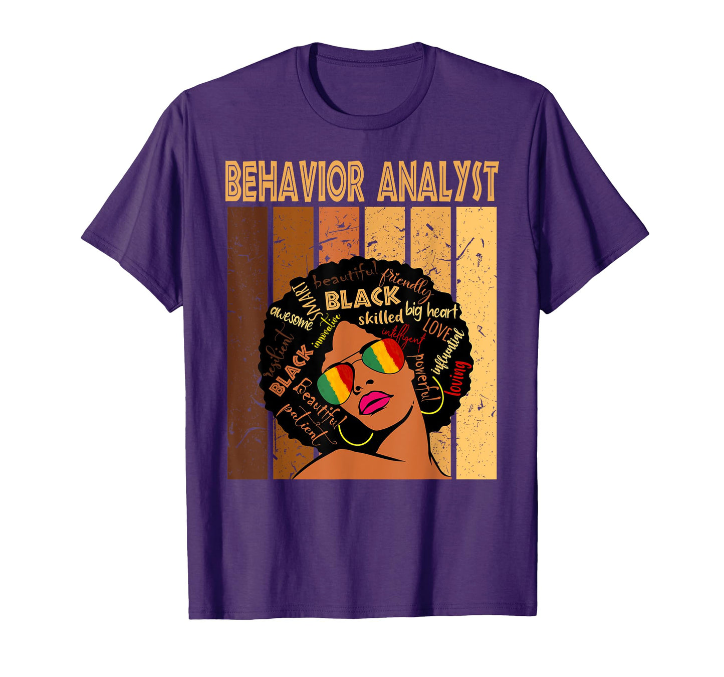 Behavior Analyst Afro African American Black History Month T-Shirt