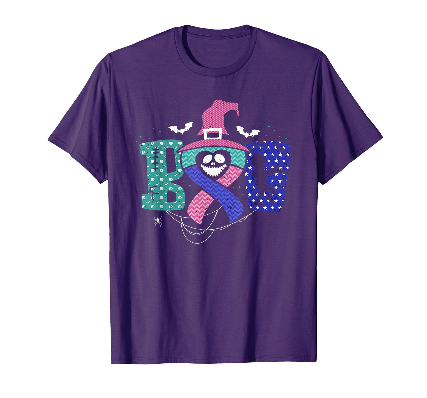 Thyroid Cancer Halloween Thyroid Ribbon Fighter Survivor T-Shirt