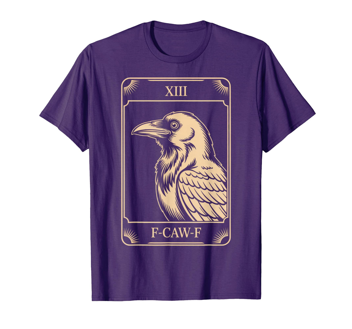 F-CAW-F Raven Tarot Inspired Art for Mystics Halloween Vibes T-Shirt