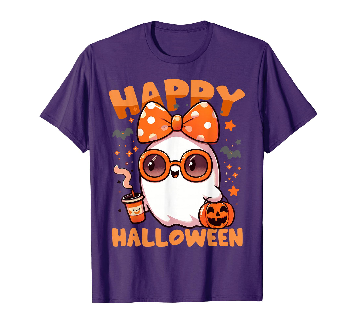Funny Happy Halloween Boo Ghost Matching Family Couples 2025 T-Shirt