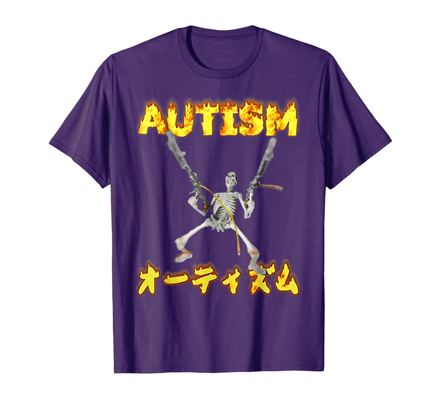 Autism Skeleton Japanese Funny Oddly Specific Dank Meme T-Shirt