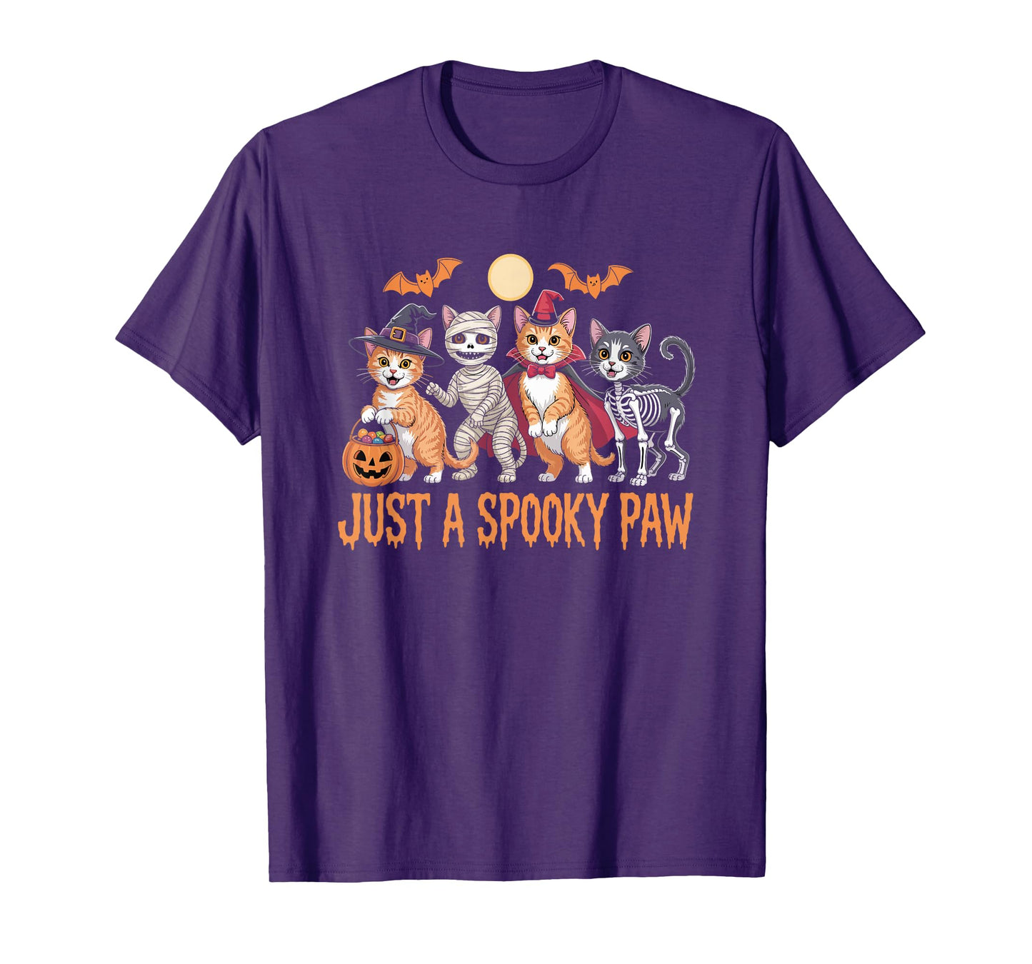 Just A Spooky Paw Cute Halloween Cats in Costumes T-Shirt