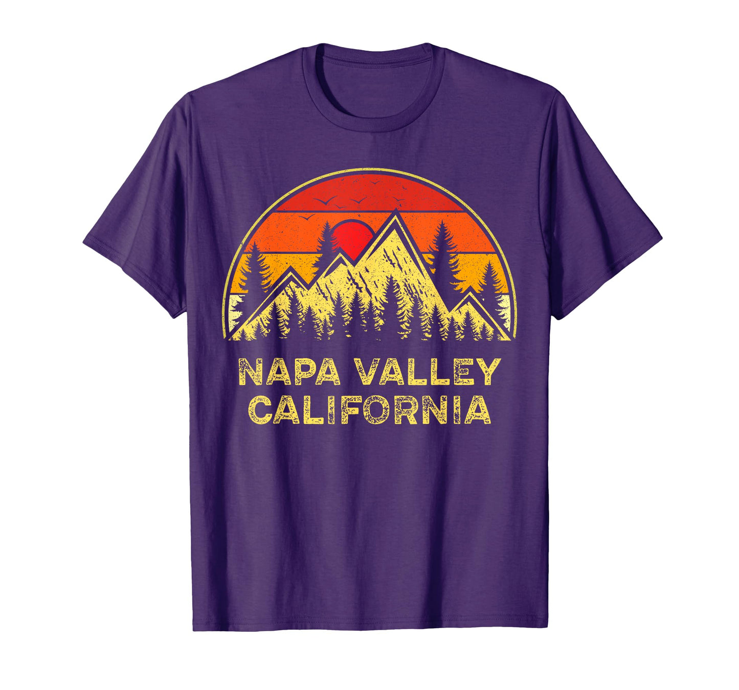 Vintage Napa Valley California CA Mountains Hiking Souvenir T-Shirt