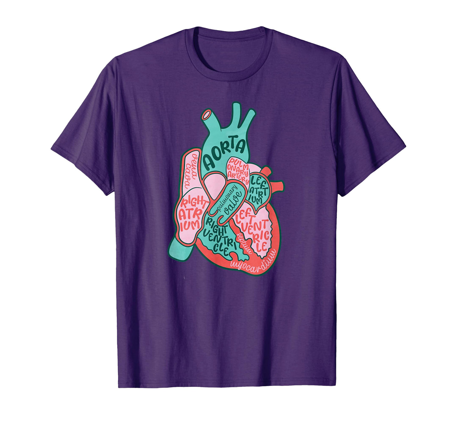 CVICU Cardiac Nurse Human Heart Anatomy Cardiology Biology T-Shirt