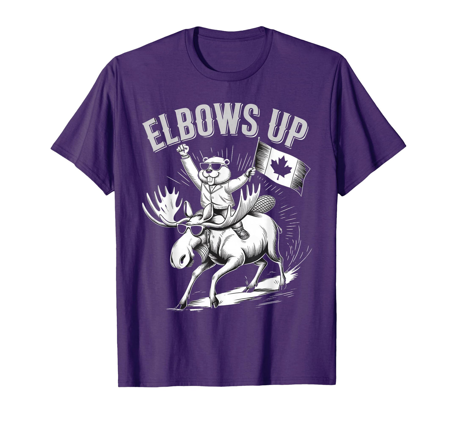 Elbows Up Animal Moose Beaver Canada Nature Beaver T-Shirt