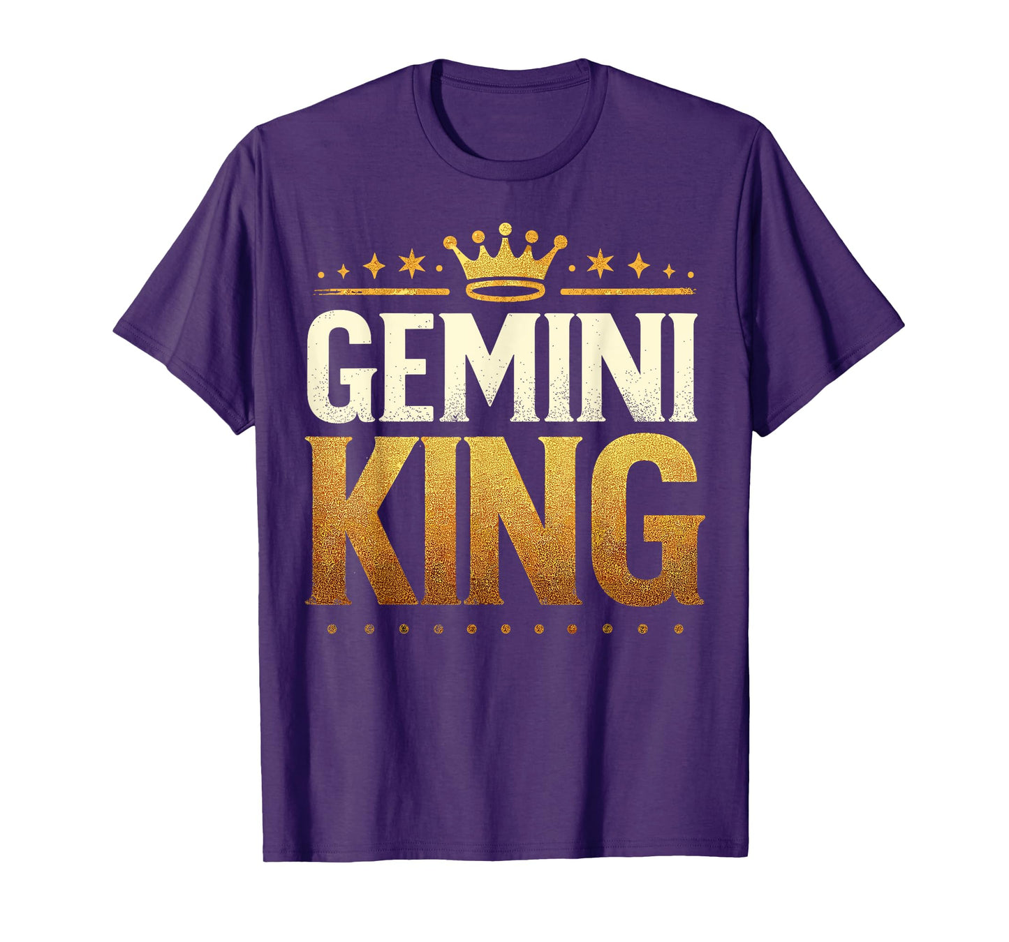 Gemini Birthday King Graphic Novelty May, June Born Men's T-Shirt