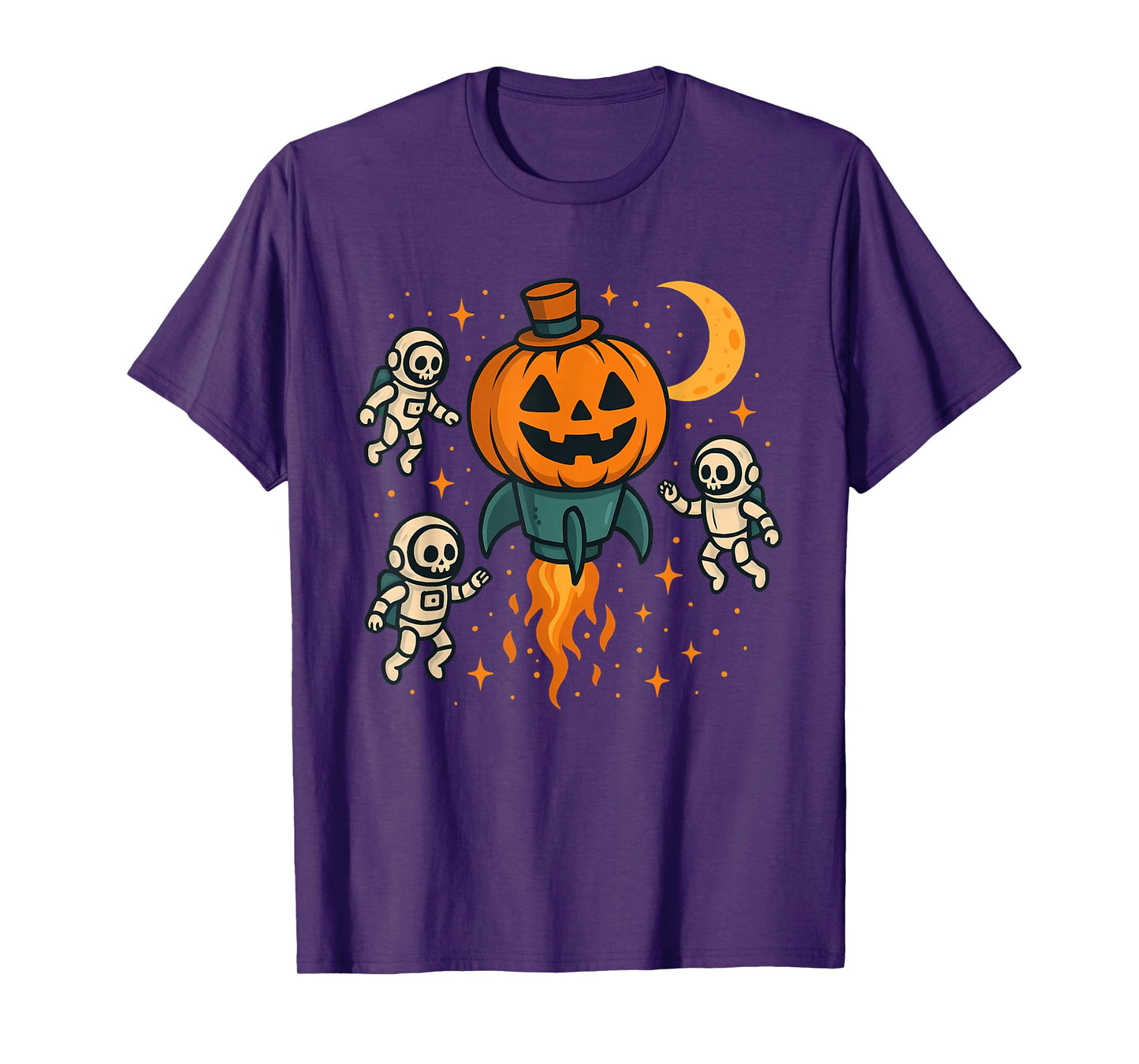 Pumpkin Rocket with Astronauts T-Shirt