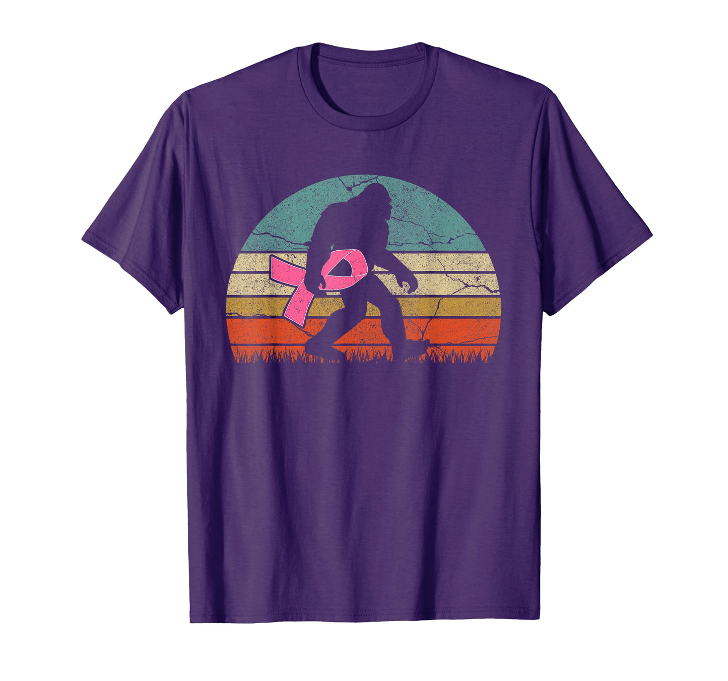 breast cancer survivor Vintage Bigfoot women womens T-Shirt