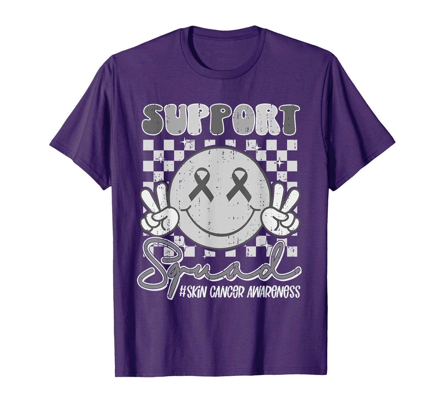 Support Squad Skin Cancer Awareness Smile Melanoma Awareness T-Shirt