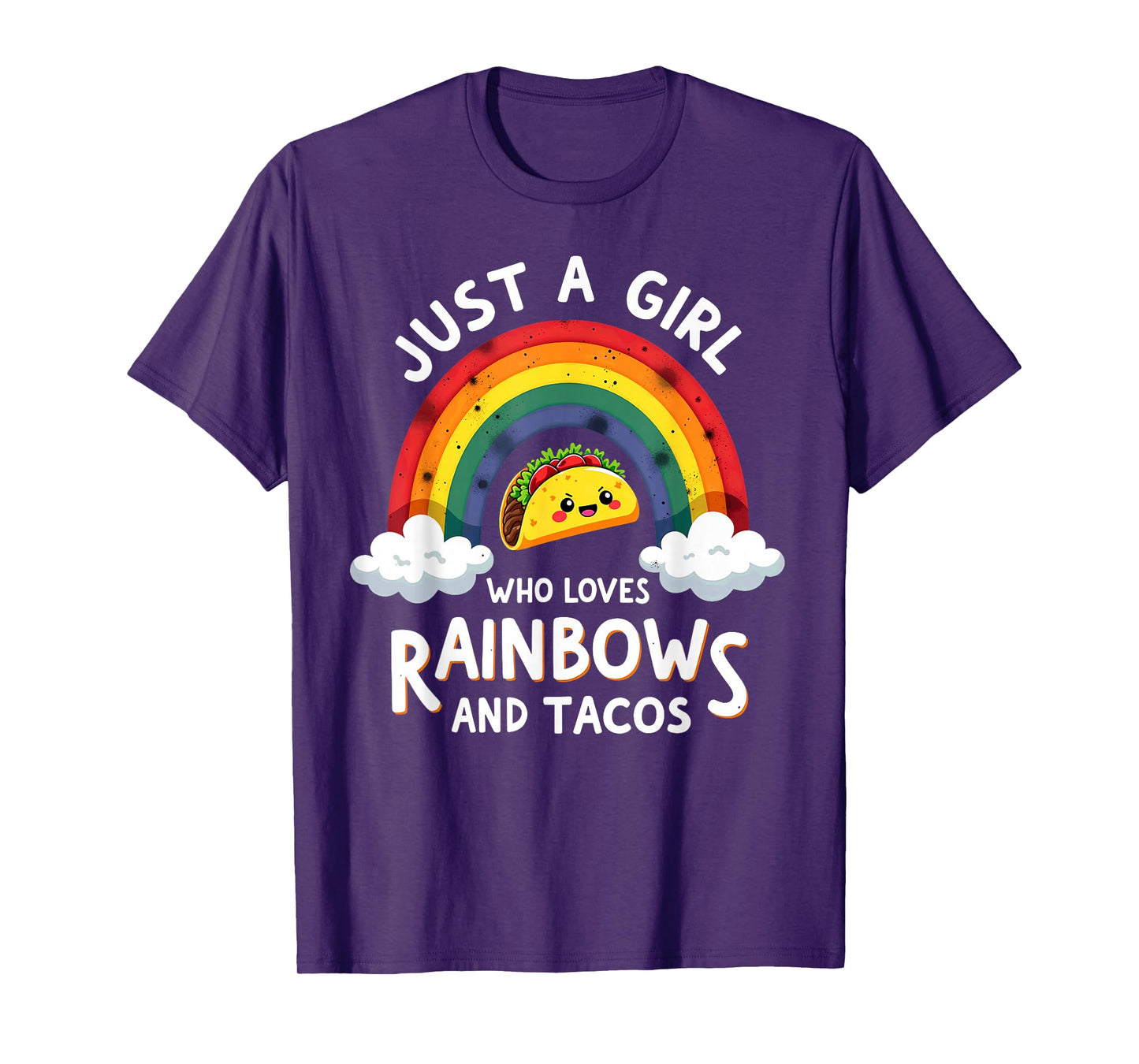 LGBT Pride Lesbian Just A Girl Who Loves Rainbows & Tacos T-Shirt