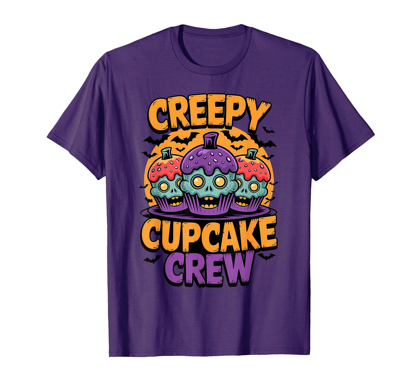 Creepy Cupcake Crew Funny Baking Cupcakes Zombies Halloween T-Shirt