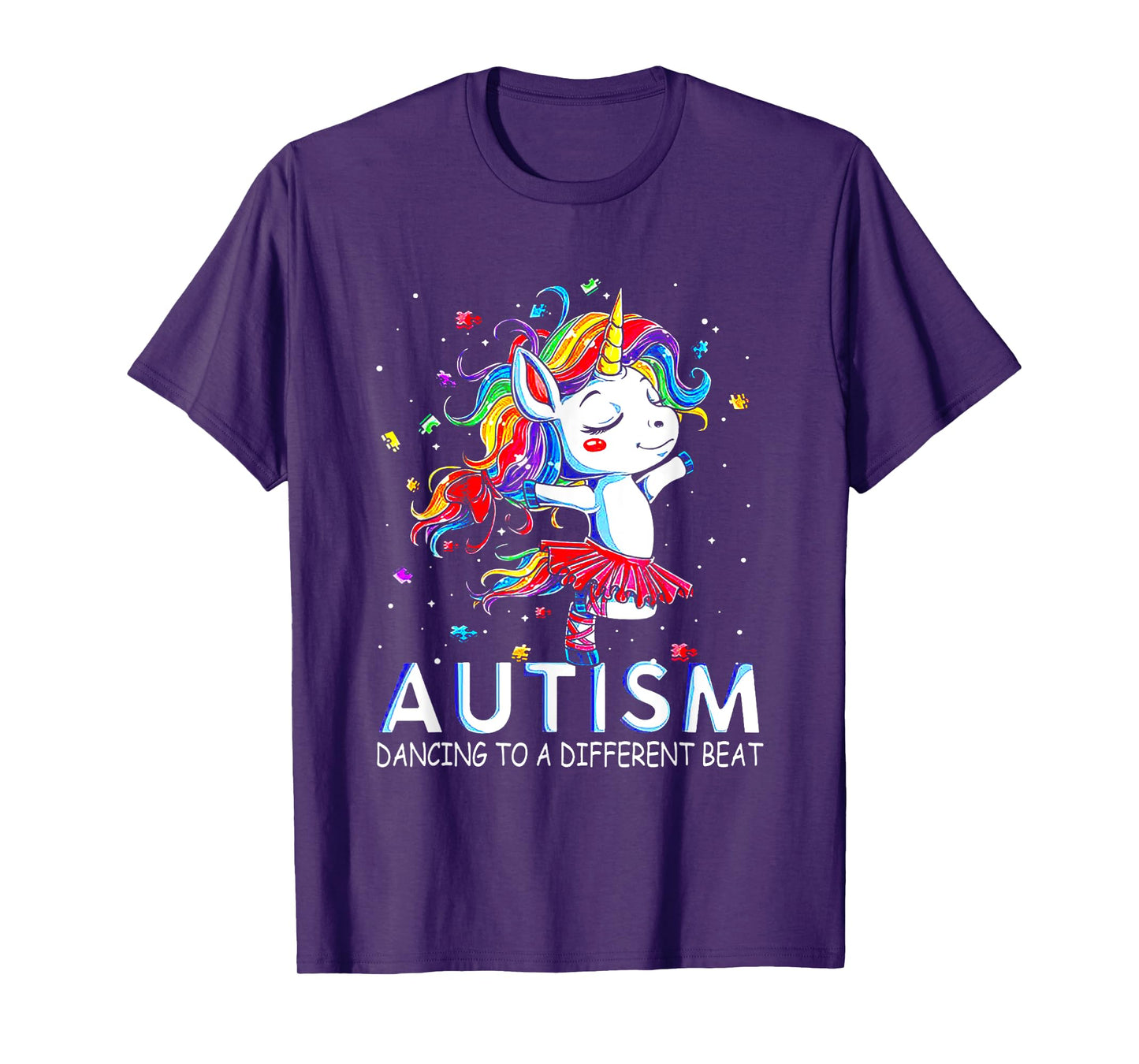 Autism Dancing To Be A Different Beat Unicorn T-Shirt