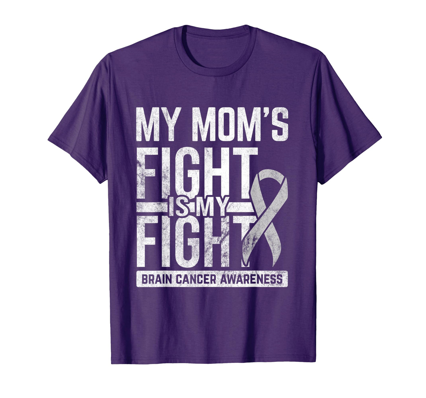 Mom's Fight My Fight Brain Cancer Awareness Brain Tumor T-Shirt