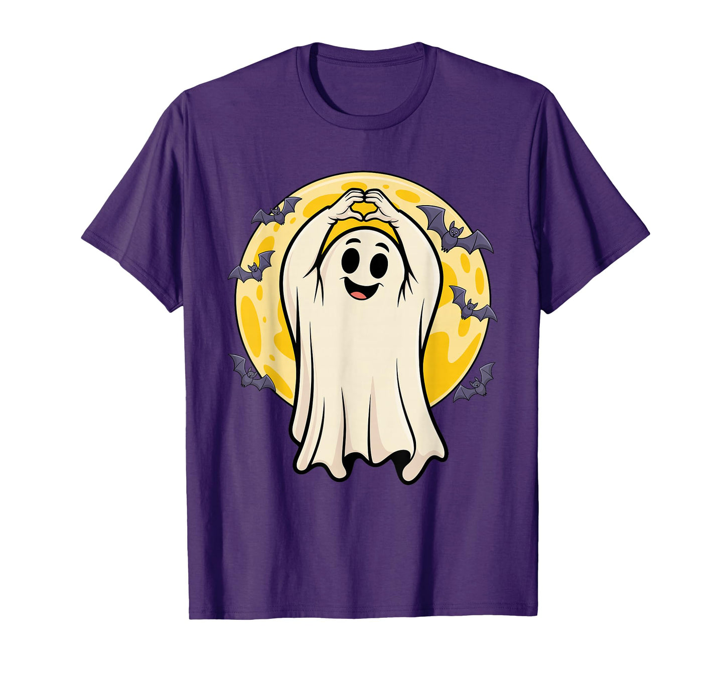 Halloween Shirts Cool Teen Boys Kids Men Halloween Boo Heart T-Shirt