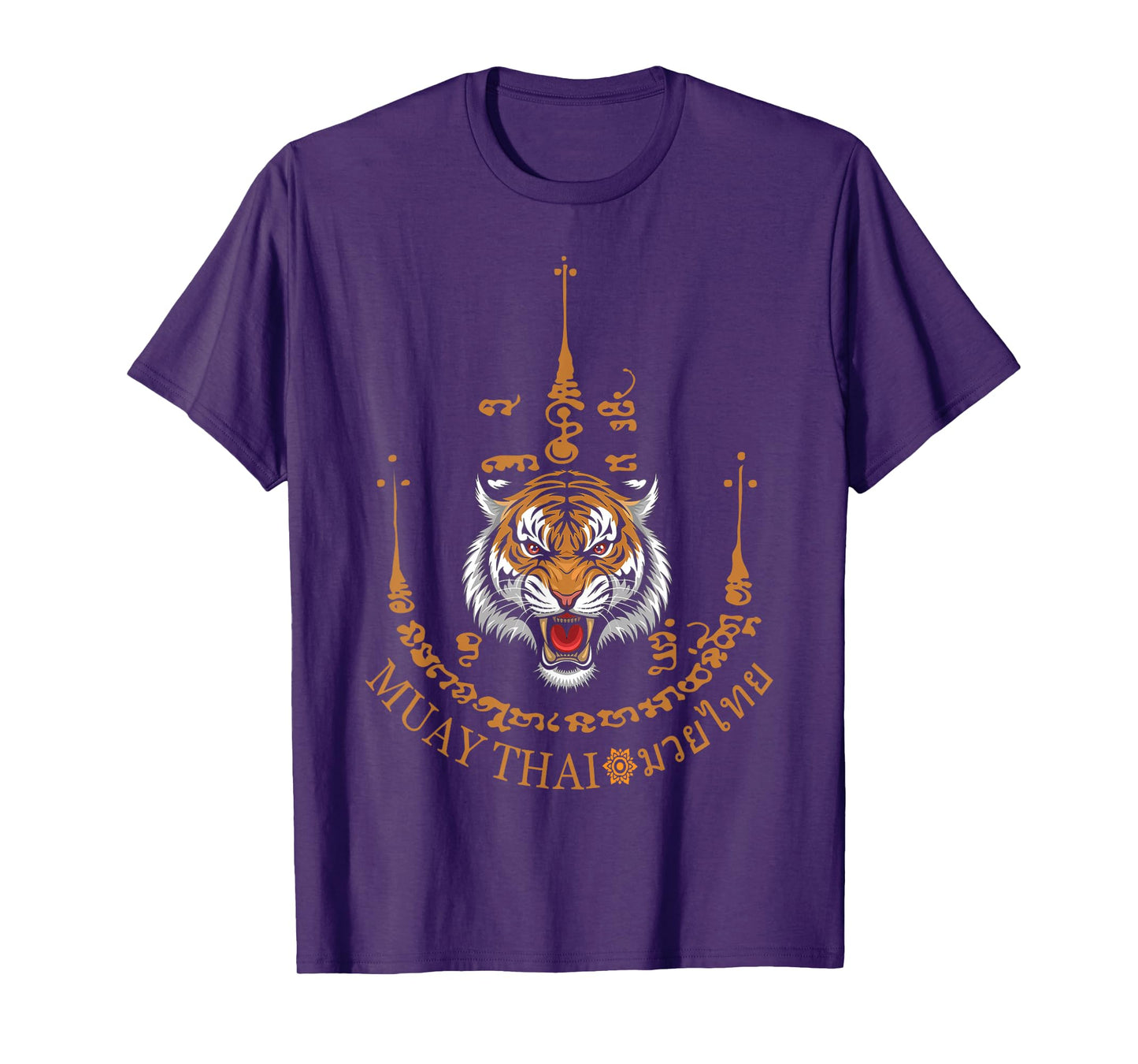 Muay Thai Tiger with Yantra Script Warrior Spirit Design New T-Shirt