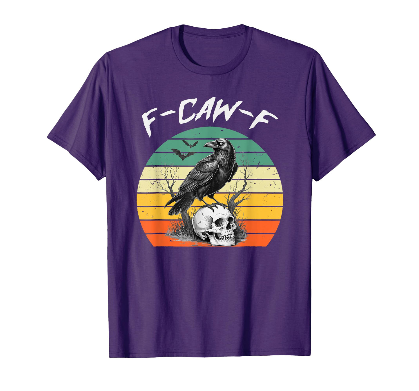 Halloween F Caw F Black Bird F-Caw-F Crow Women Men Vintage T-Shirt