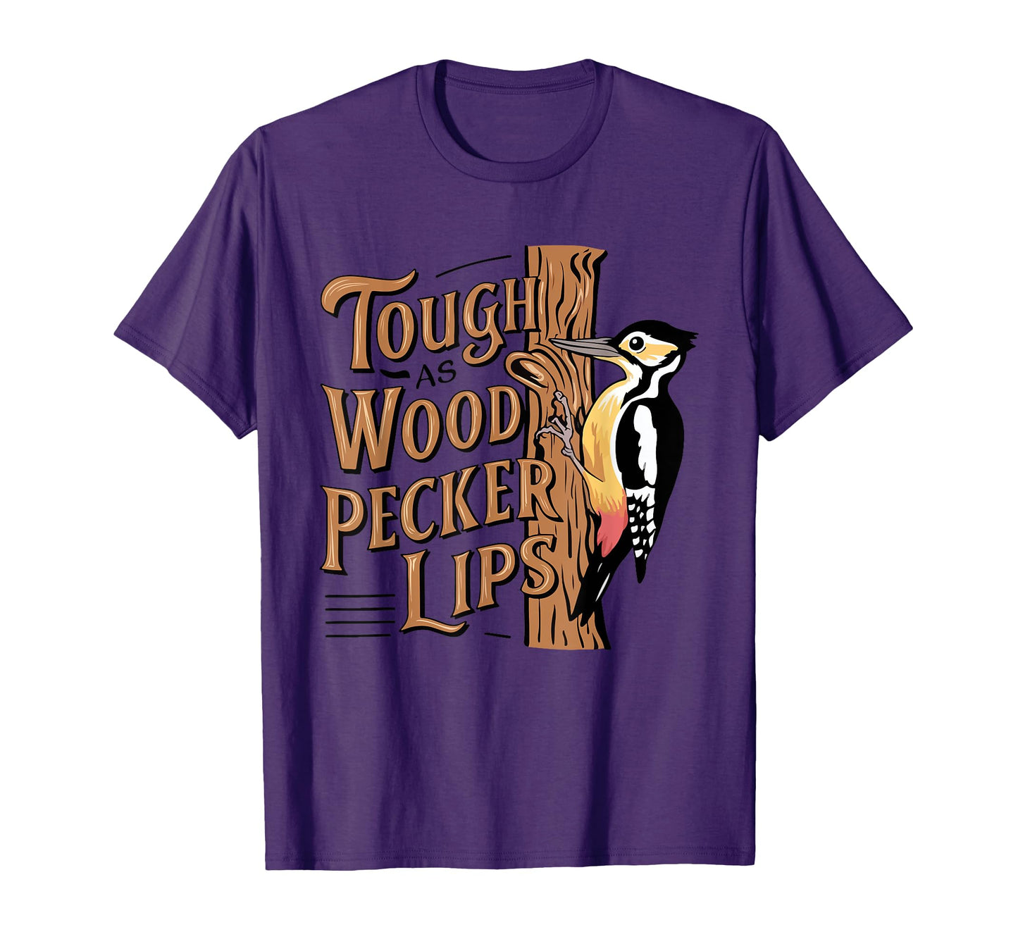 Tough-As Woodpecker Lips vintage Birdwatching Woodpecker T-Shirt