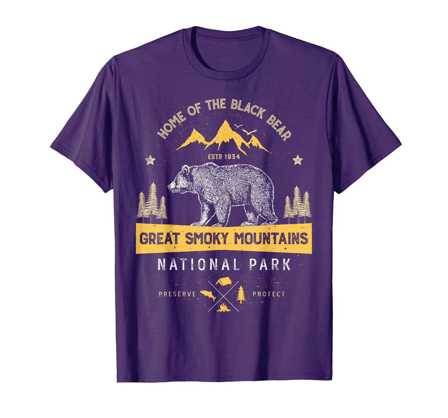 Great Smoky Mountains National Park T shirt Bear Vintage T-Shirt
