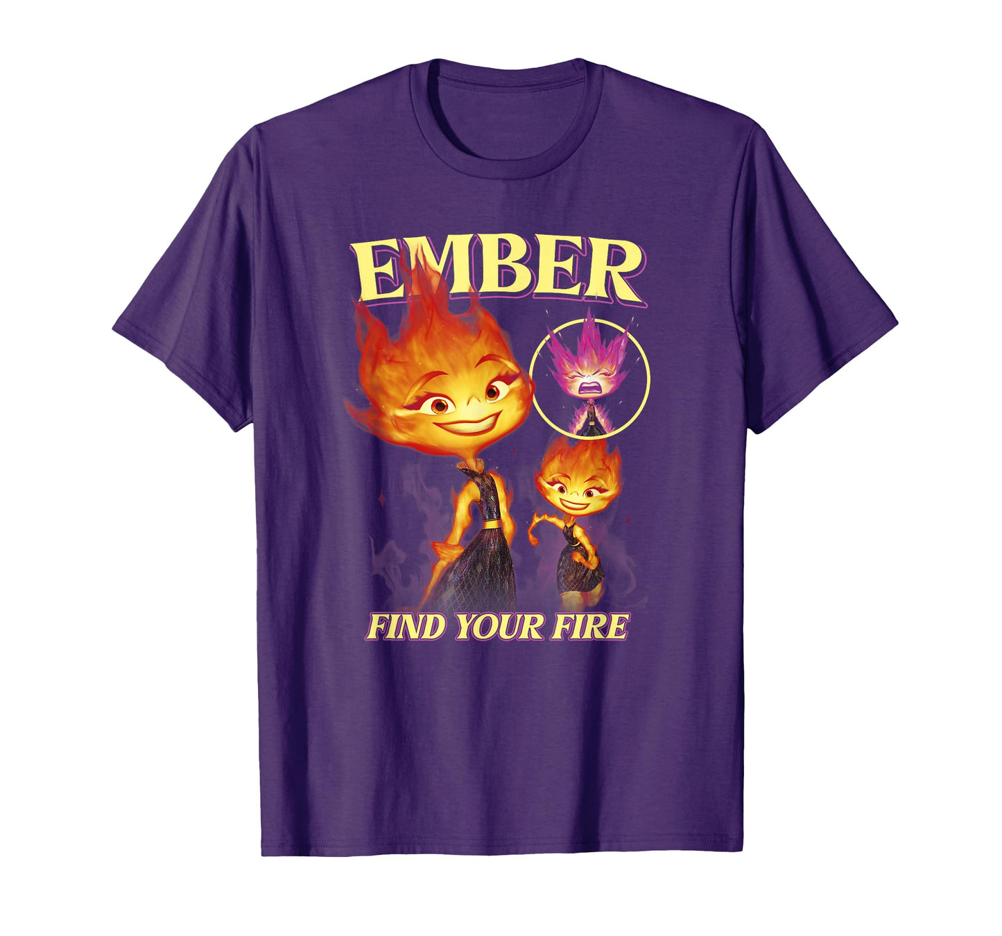 Disney Pixar Elemental Find Your Fire Ember Portrait T-Shirt