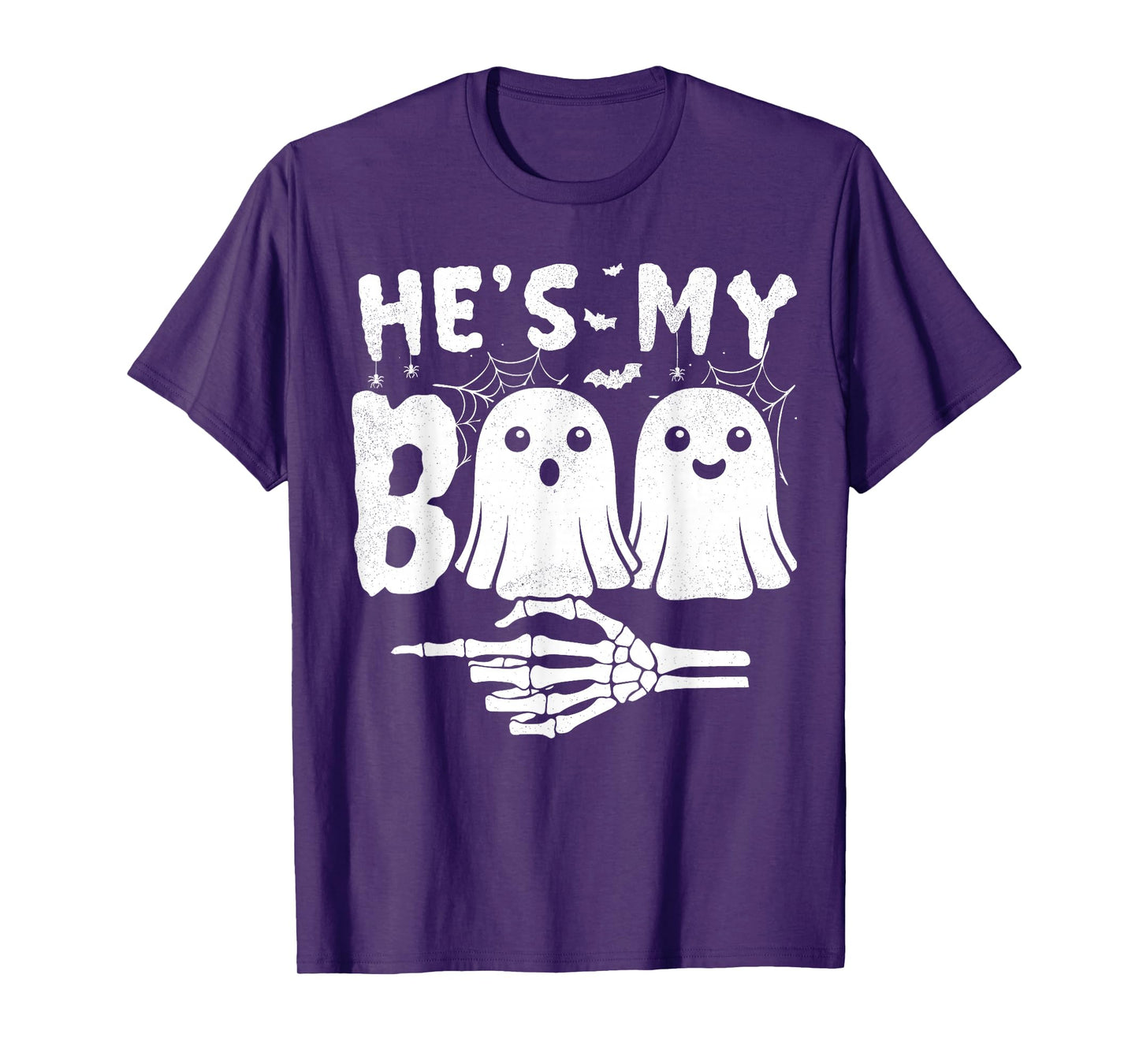 He's My Boo Funny Matching Halloween Couples for Women T-Shirt