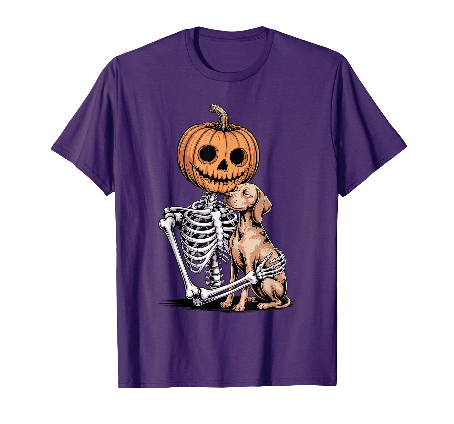 Halloween Skeleton Hungarian Vizsla Magyar Vizslas T-Shirt