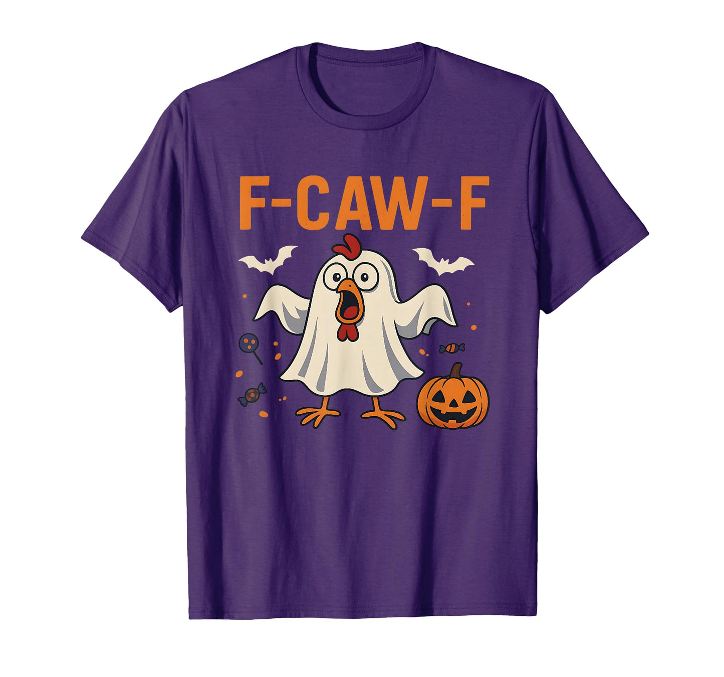 Funny F-caw-f Shirt Silly Chicken Halloween f-caw-f T-Shirt