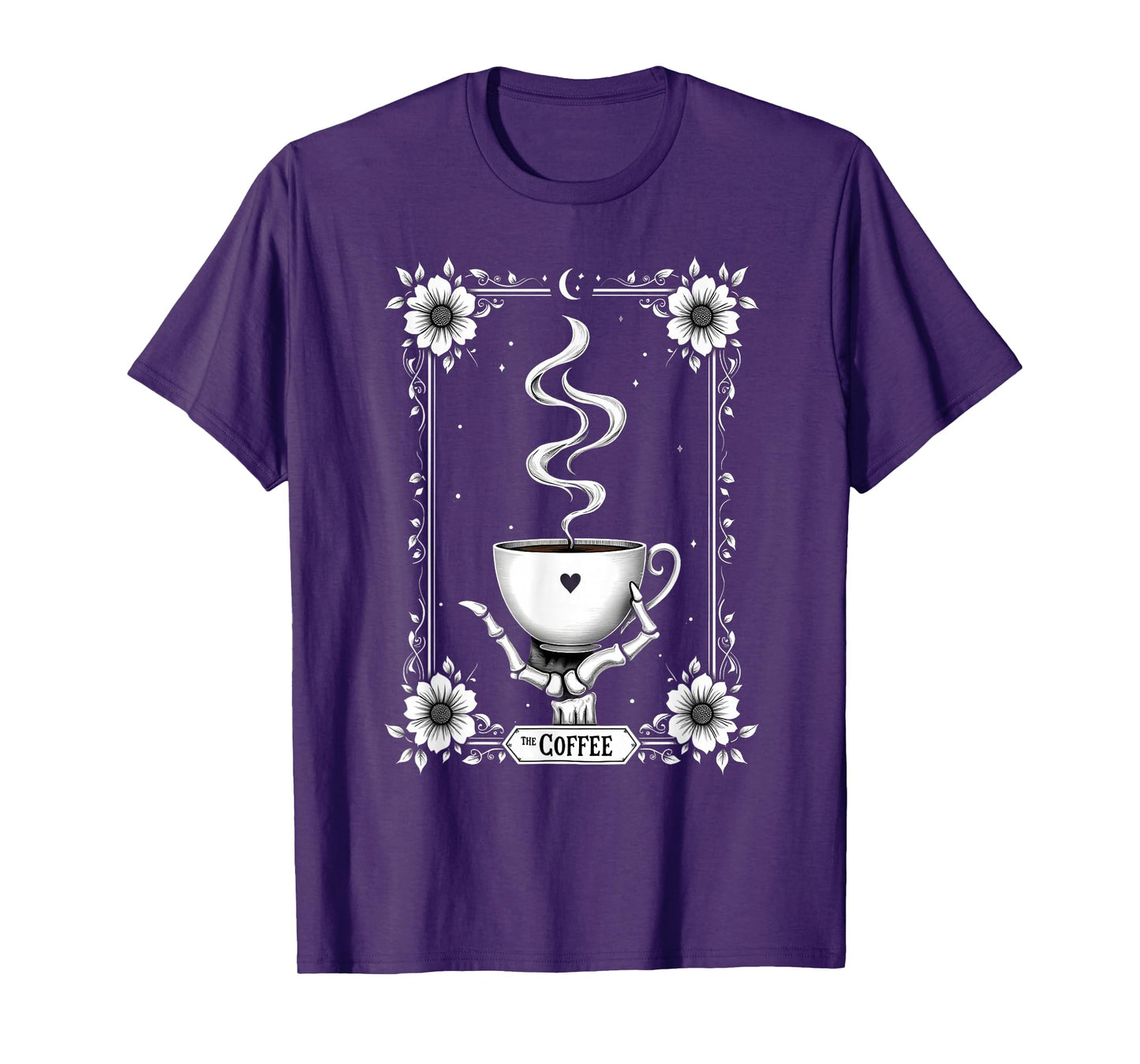 Tarot Card Skeleton The Coffee Halloween T-Shirt
