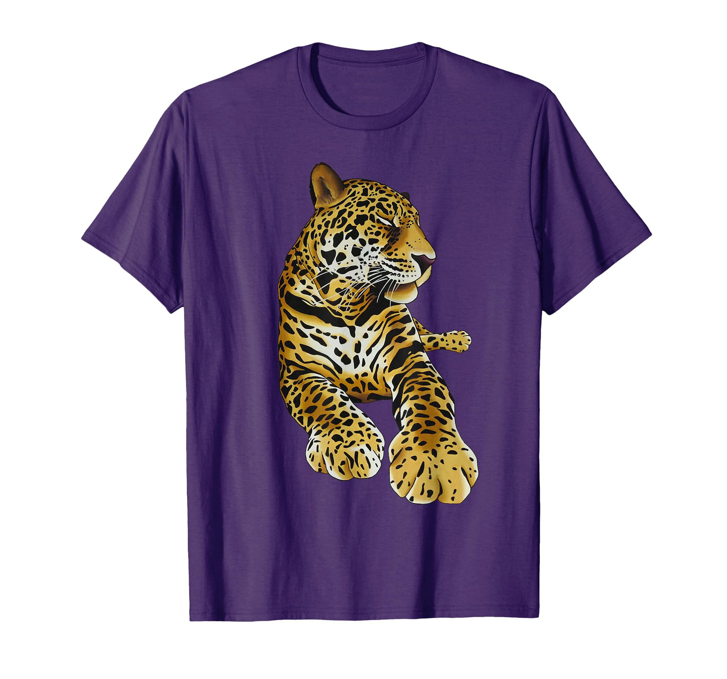 Leopard Jungle Retro Style Leopard Print Wild Cat Design T-Shirt