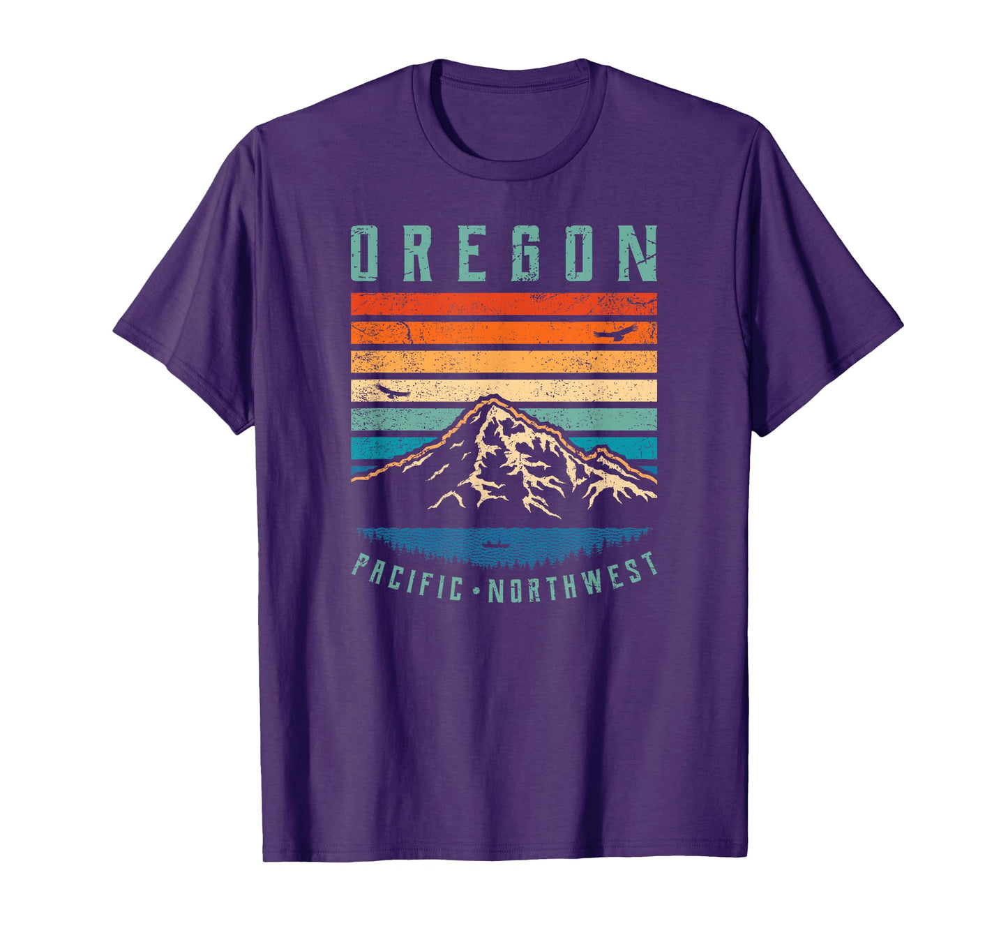 Oregon Retro T Shirt | Vintage Portland Home State Mountains T-Shirt