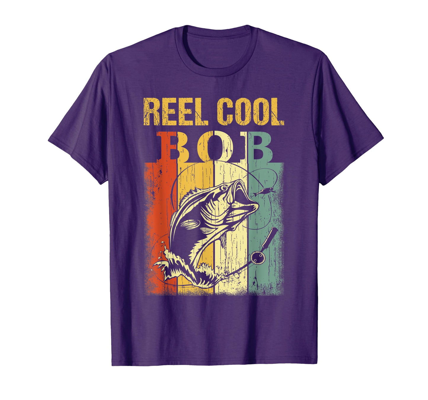 Mens Reel Cool BOB T-Shirt Vintage Fishing Fathers Day T-Shirt