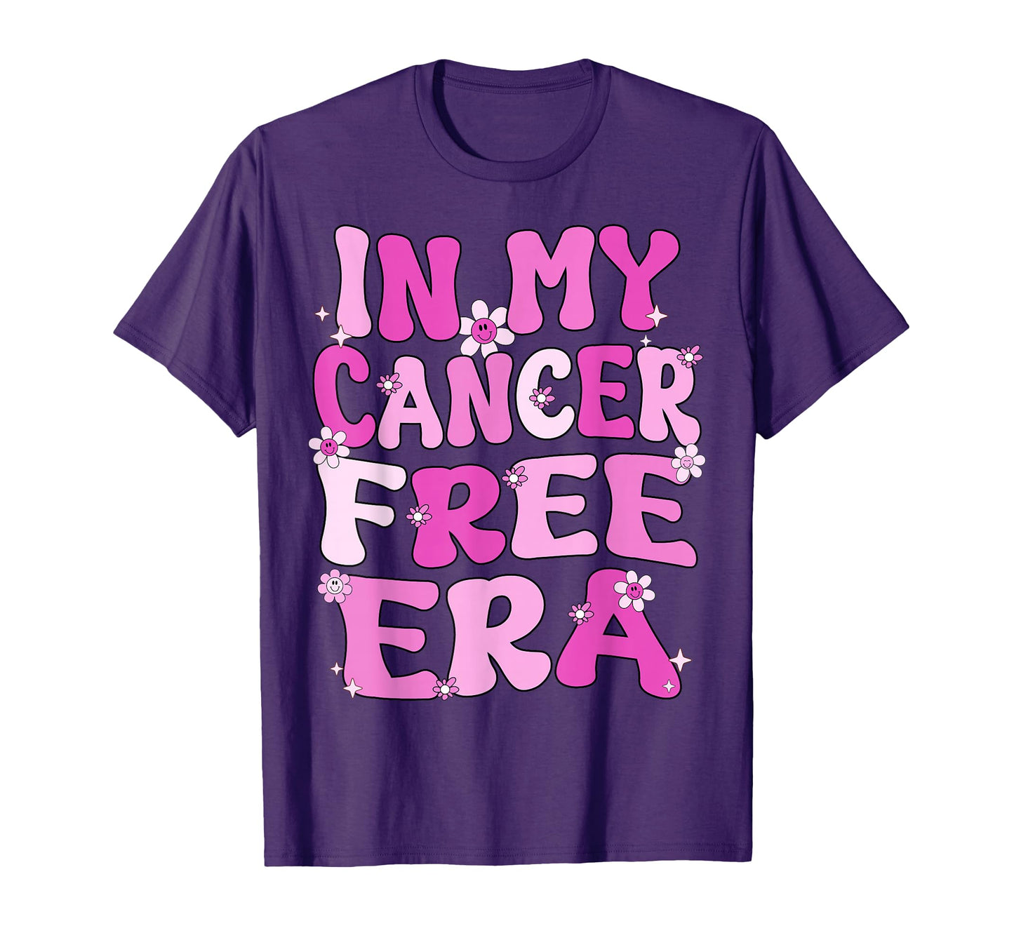 In My Cancer Free Era Retro Groovy Breast Cancer Awareness T-Shirt