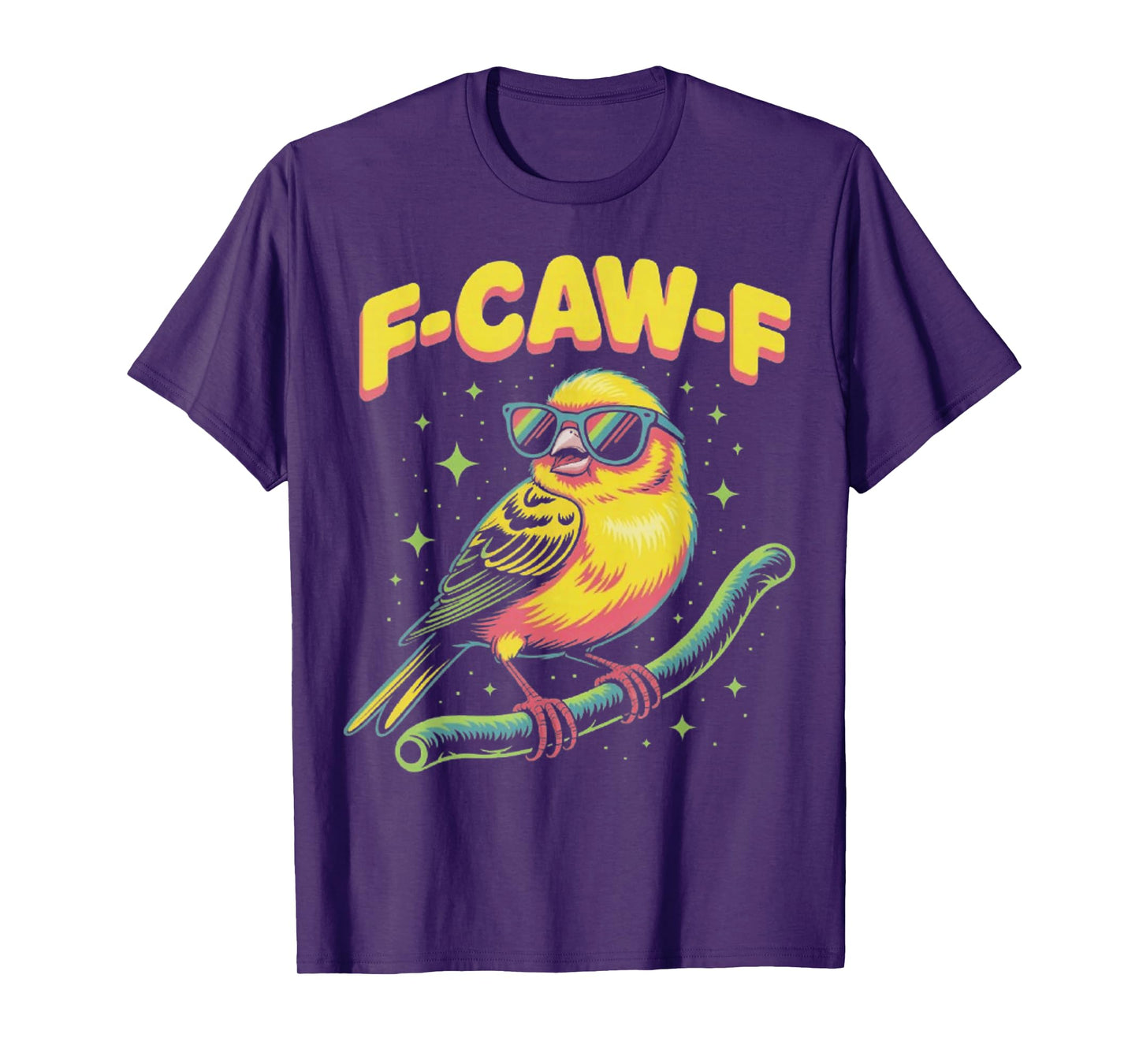 F-Caw-F Funny Cute Yellow Pink Bird T-Shirt