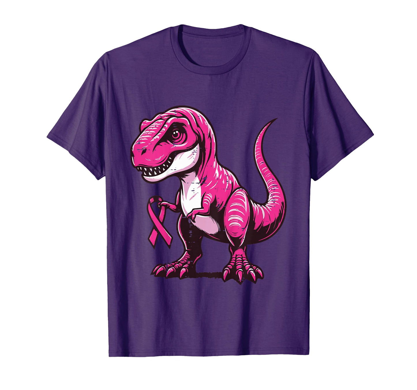 Kids Breast Cancer Ribbon Dino Trex Awareness Toddler Boys Kids T-Shirt