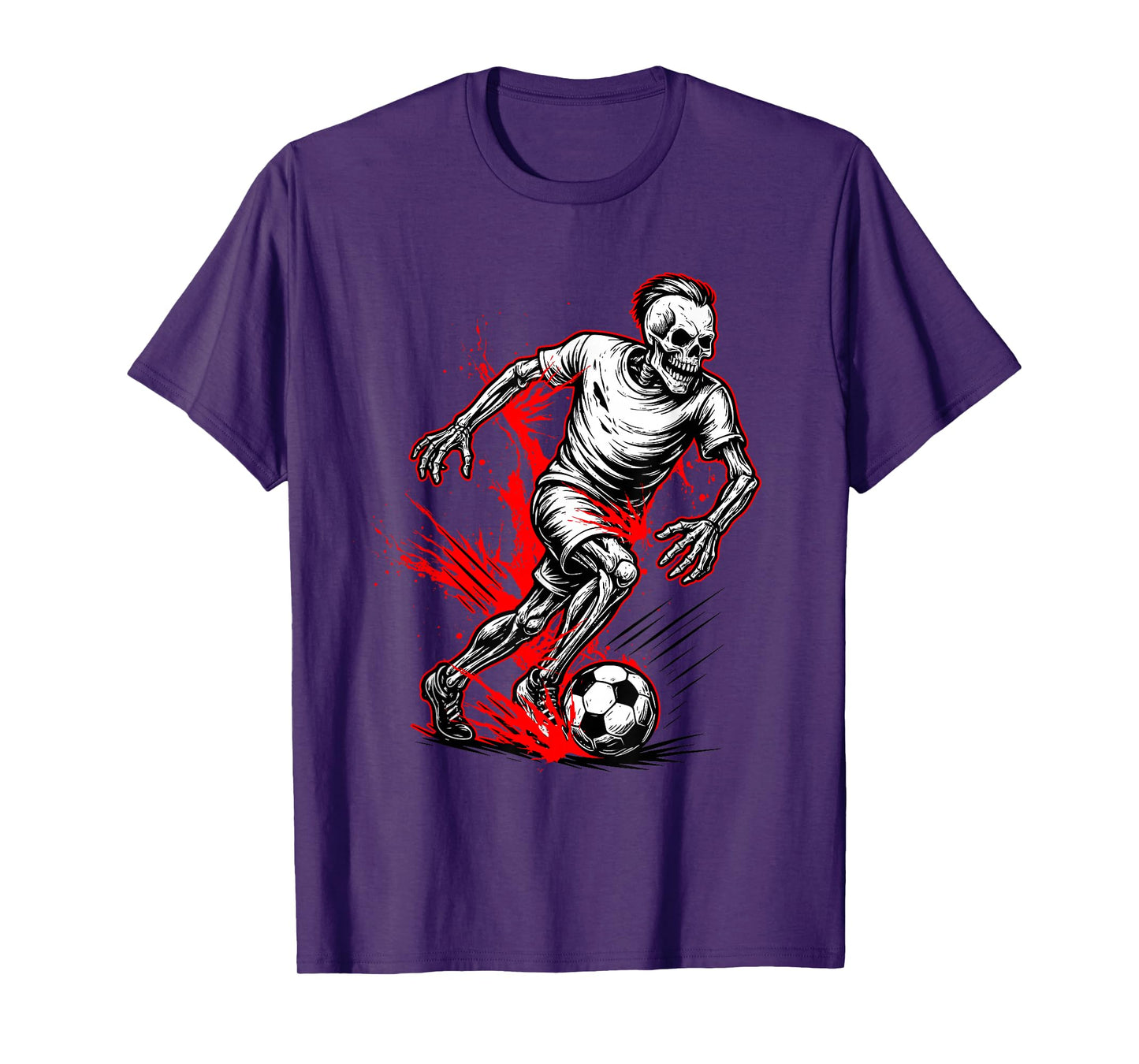 Skeleton Soccer Player - Spooky Halloween Ghost T-Shirt