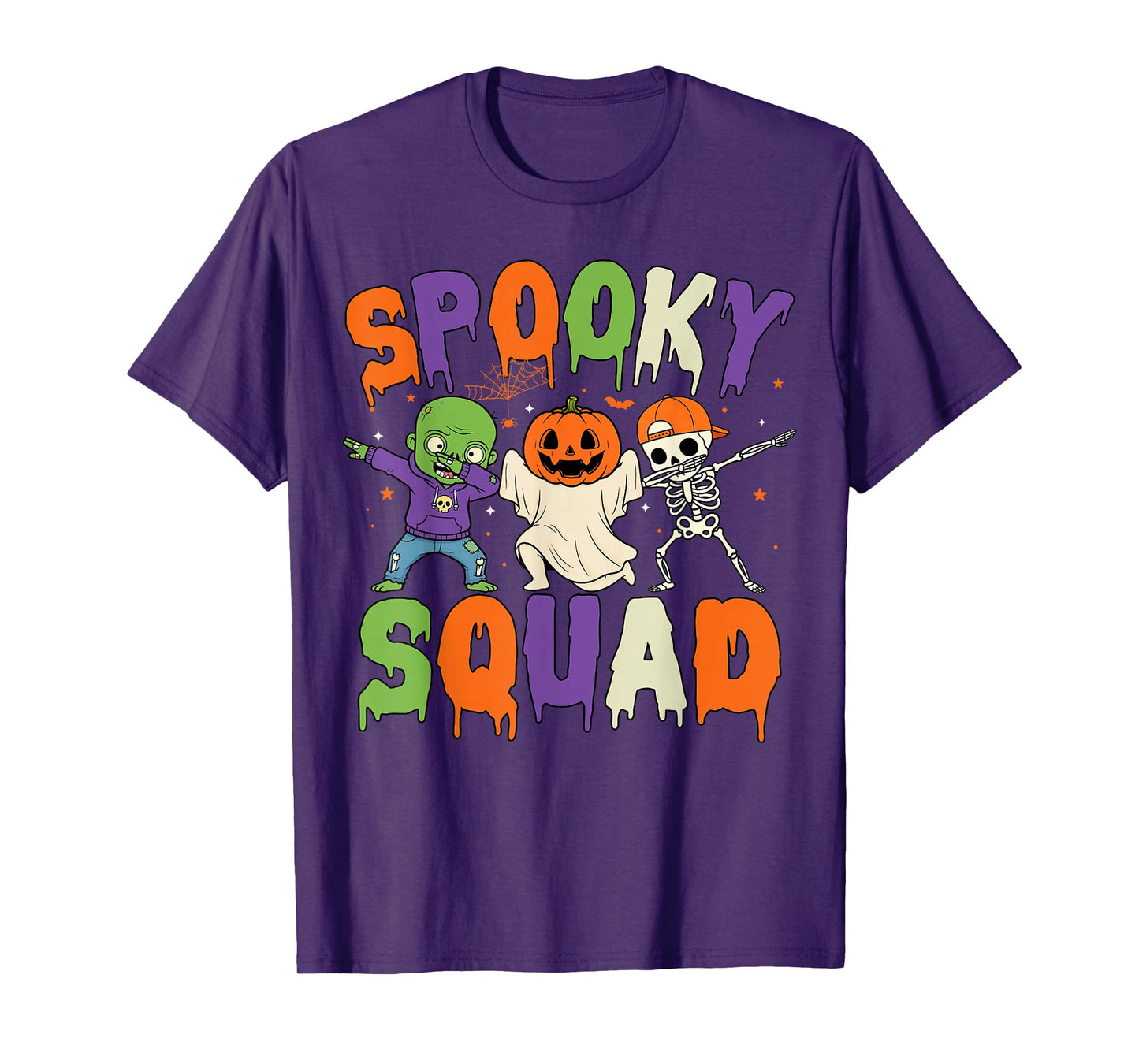 Spooky Squad Cool Pumpkin Monster Skeleton Dabbing Ghost Dab T-Shirt