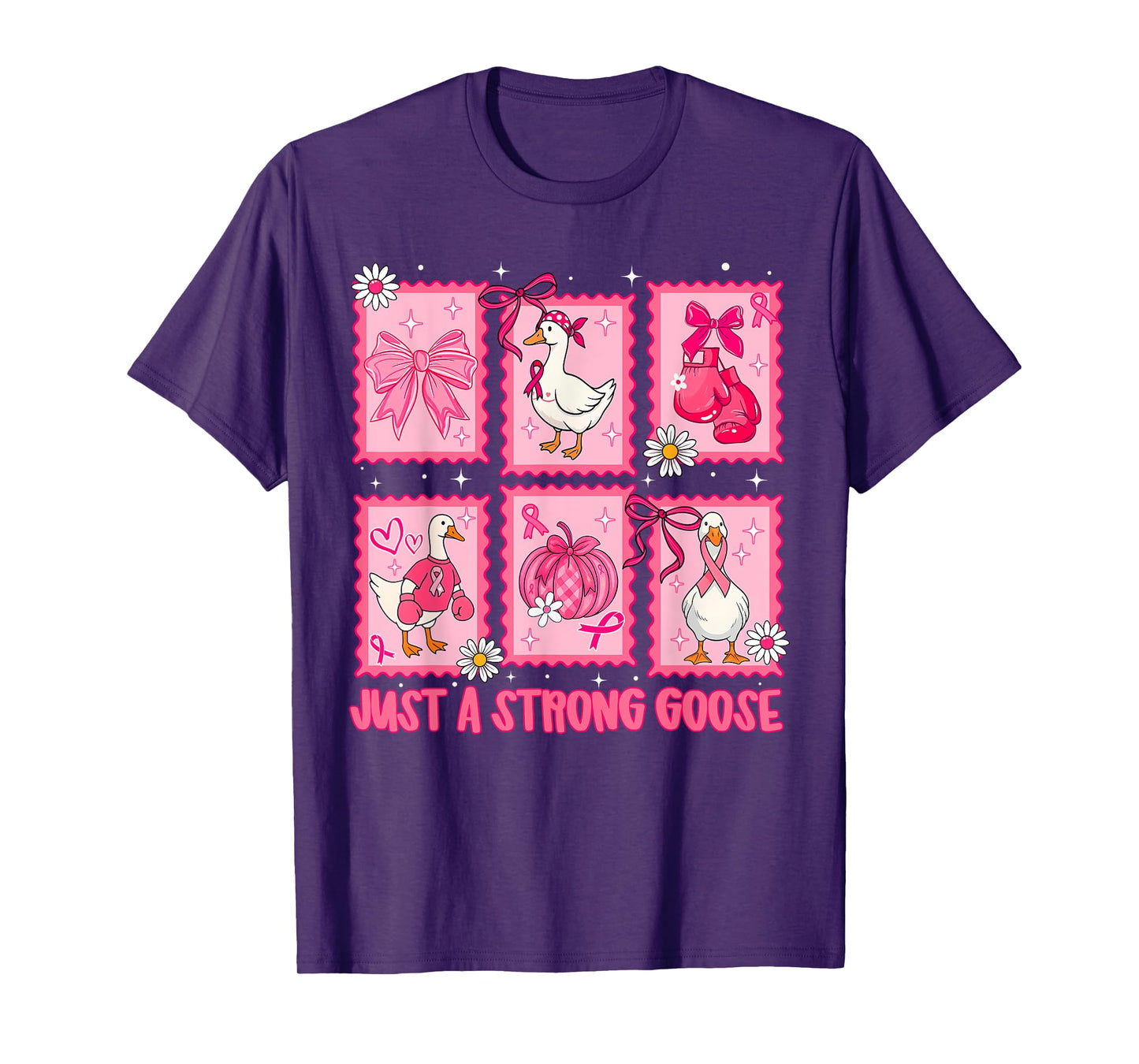 Just A Strong Goose Breast Cancer in October We Wear Pink T-Shirt