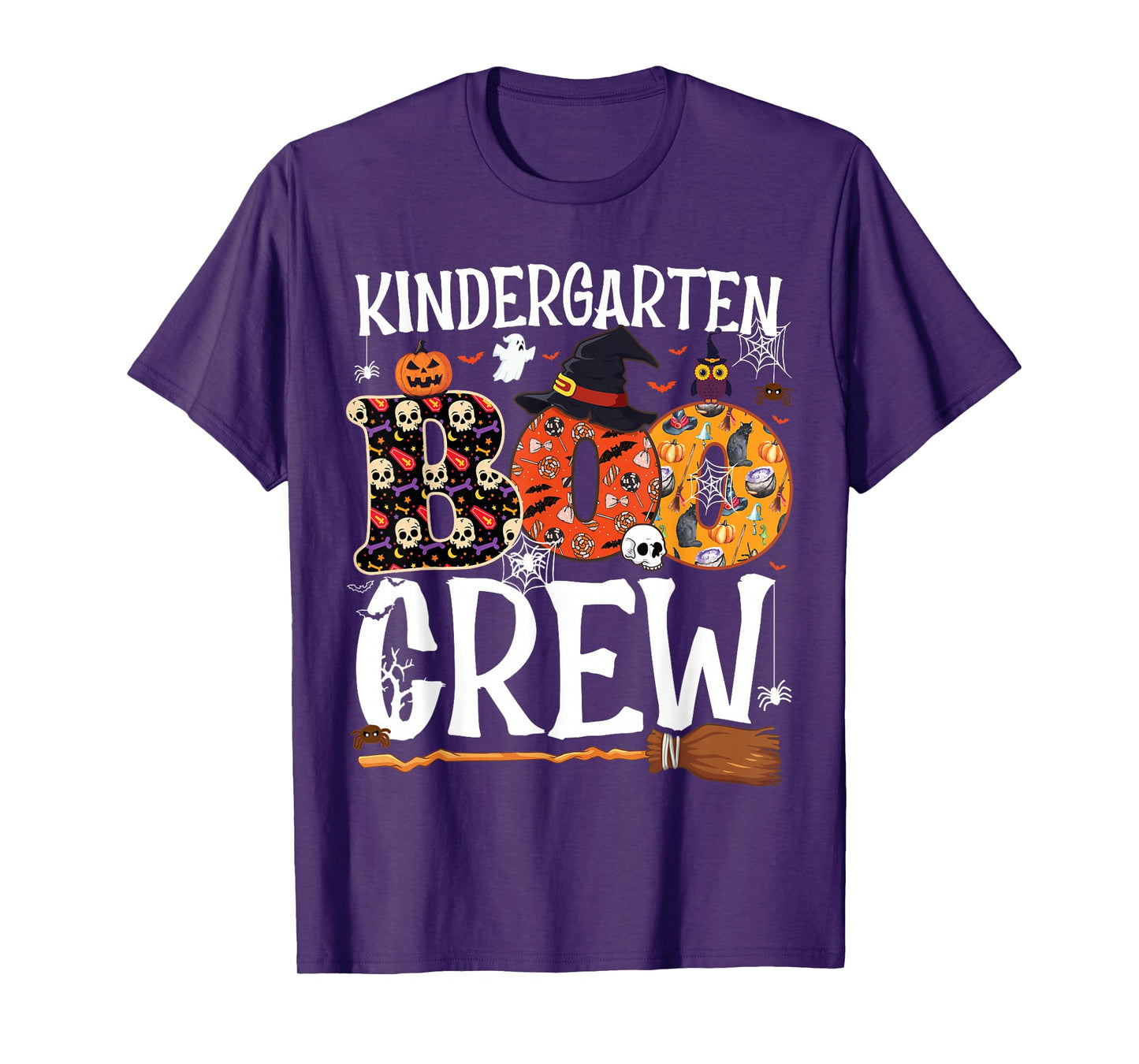 Kindergarten Boo Crew Cute Ghost Halloween Teacher Kids T-Shirt