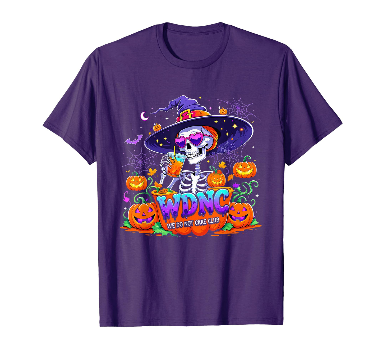 Proud Member WDNC We Do Not Care Club Skeleton Halloween T-Shirt