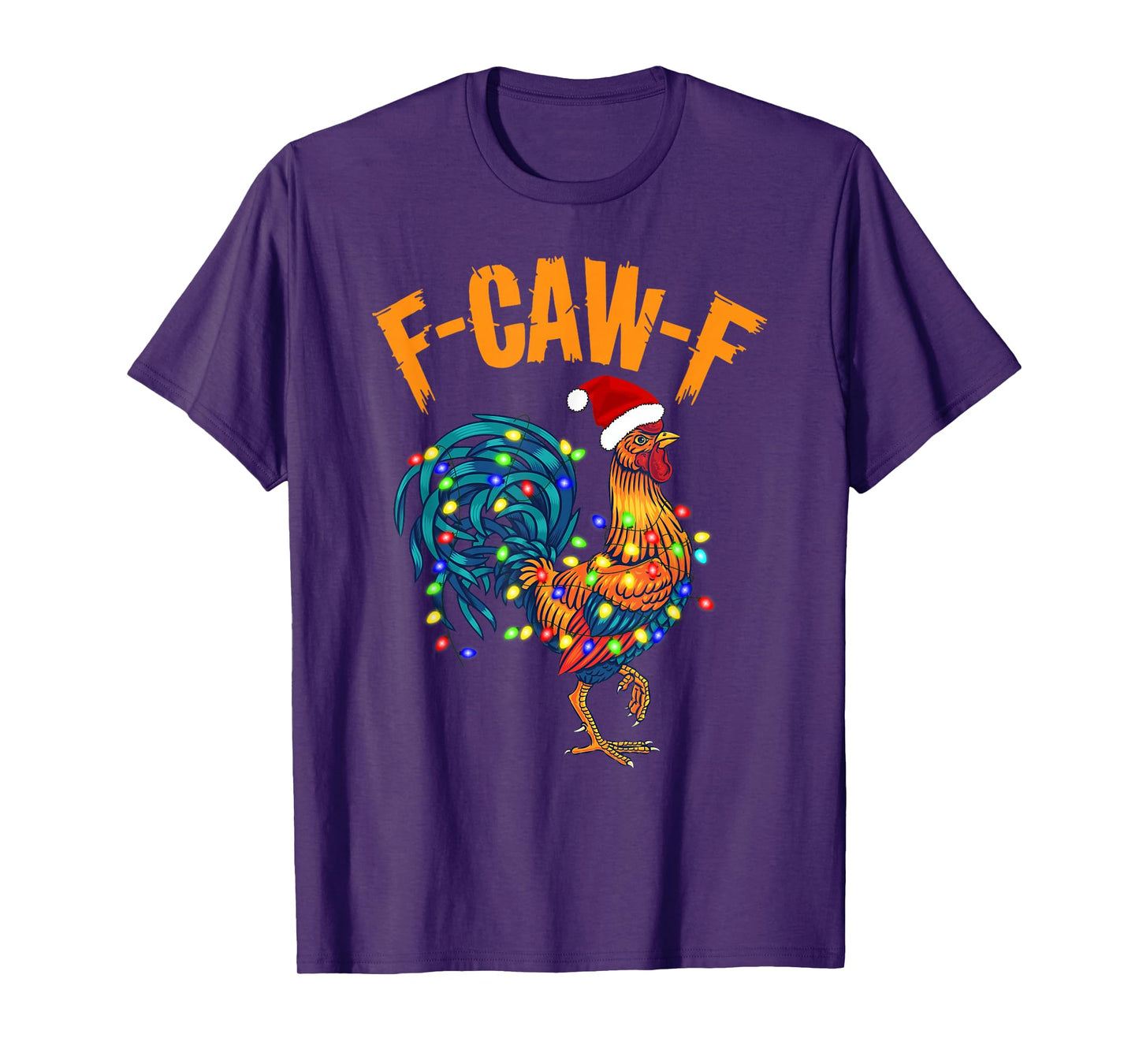 F-Caw-F Funny Chicken Humor Rooster Meme Christmas Pajamas T-Shirt