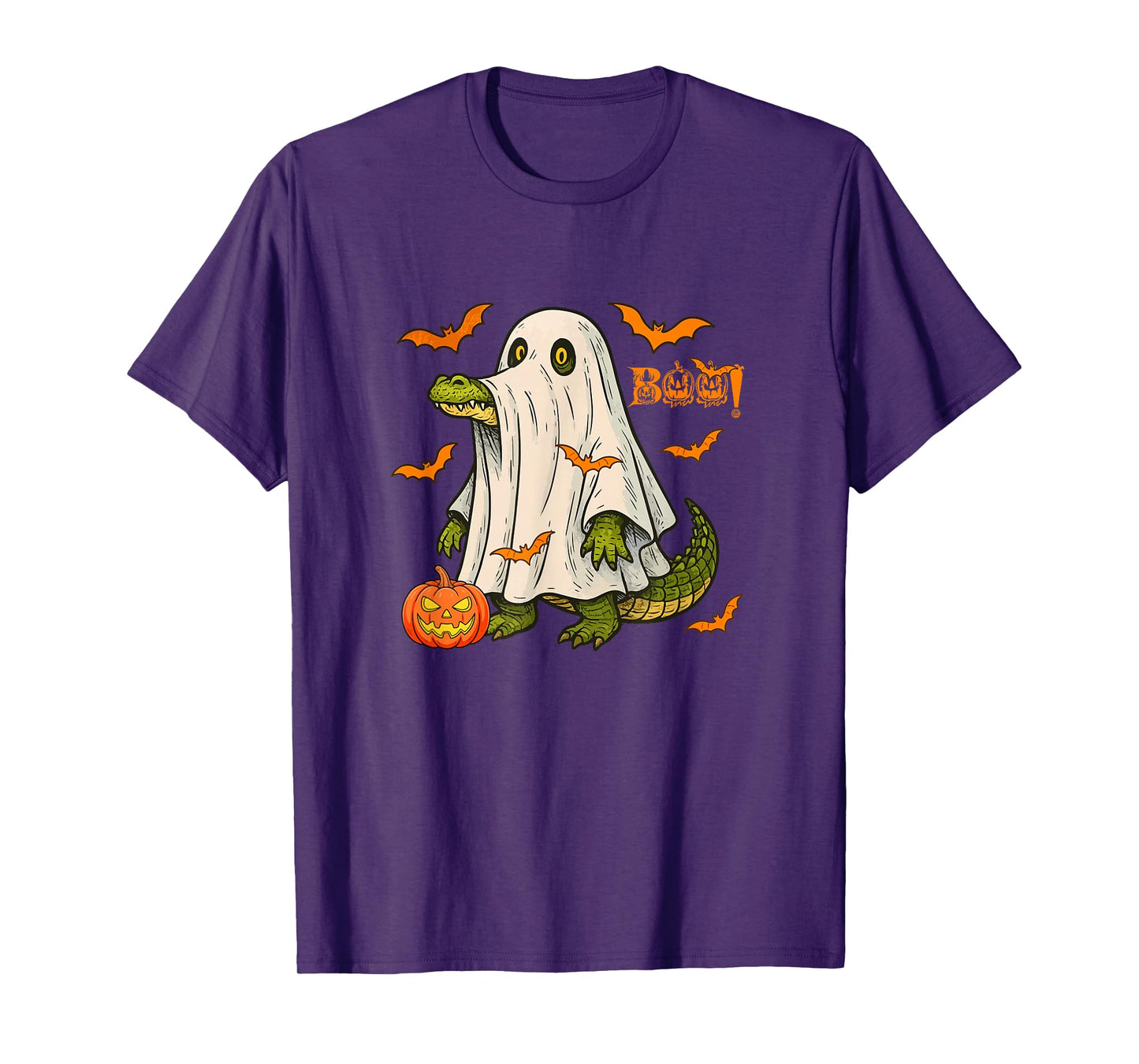 Boo Halloween Alligator Cosplay Ghost Costume Animal Lover T-Shirt