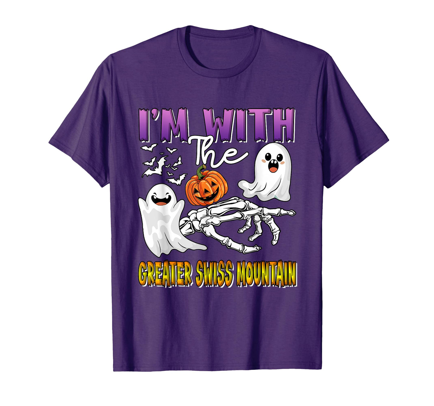 I'm with Greater Swiss Mountain Halloween Boo Funny Single T-Shirt