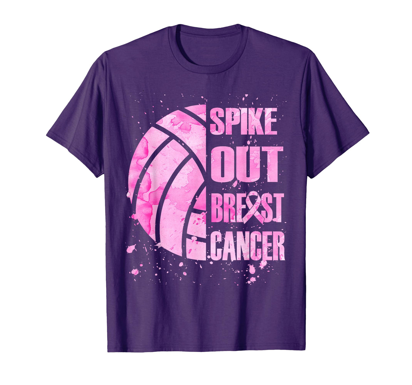 Spike Out Breast Cancer Awareness In October Volleyball T-Shirt