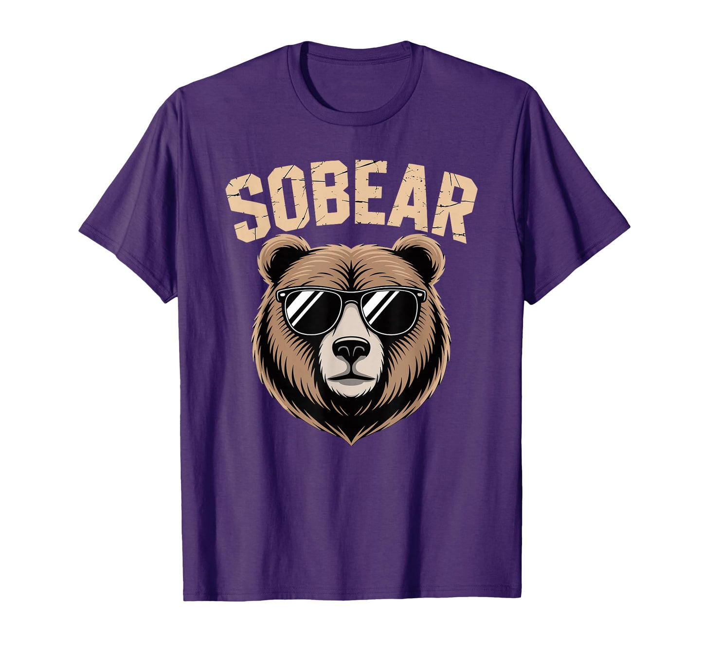 Sober Pun AA NA Recovery Sobriety Anniversary Sobear T-Shirt