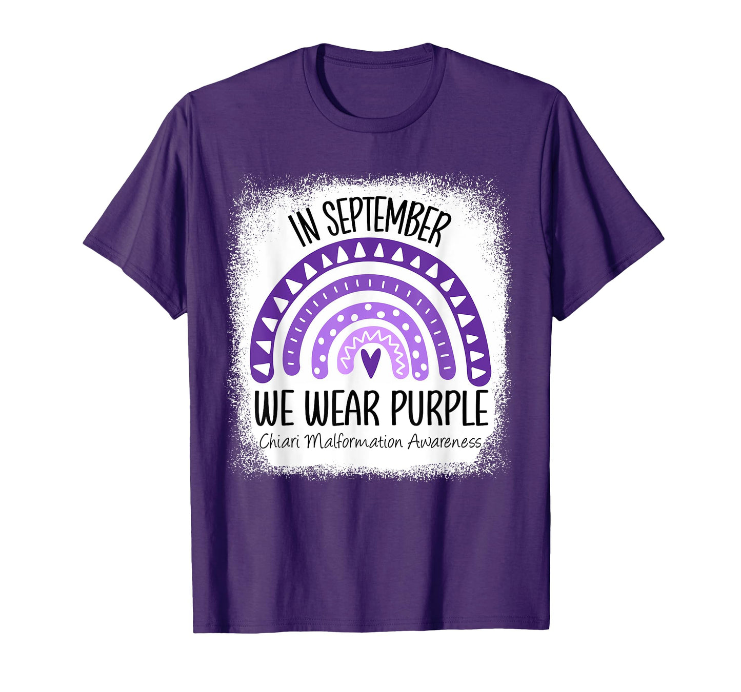Rainbow September Wear Purple Chiari Malformation Awareness T-Shirt
