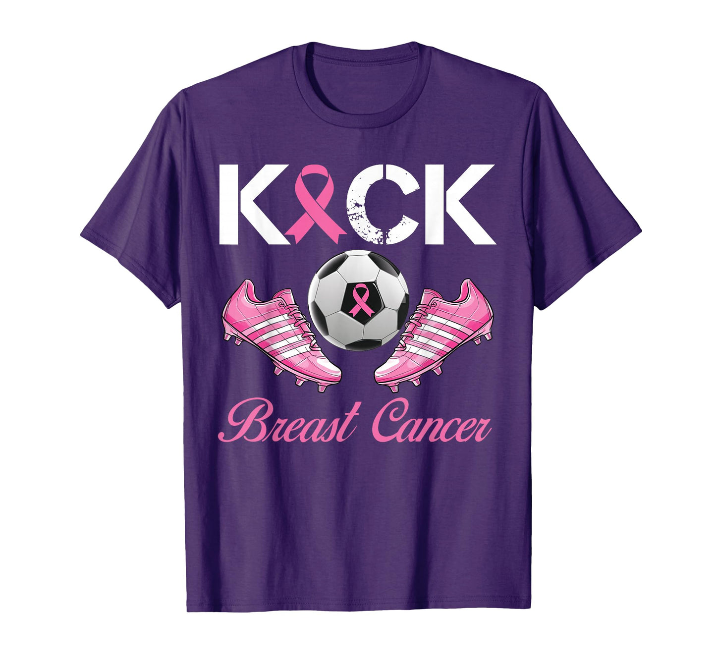 Kick Breast Cancer Soccer Breast Cancer Awareness Pink T-Shirt