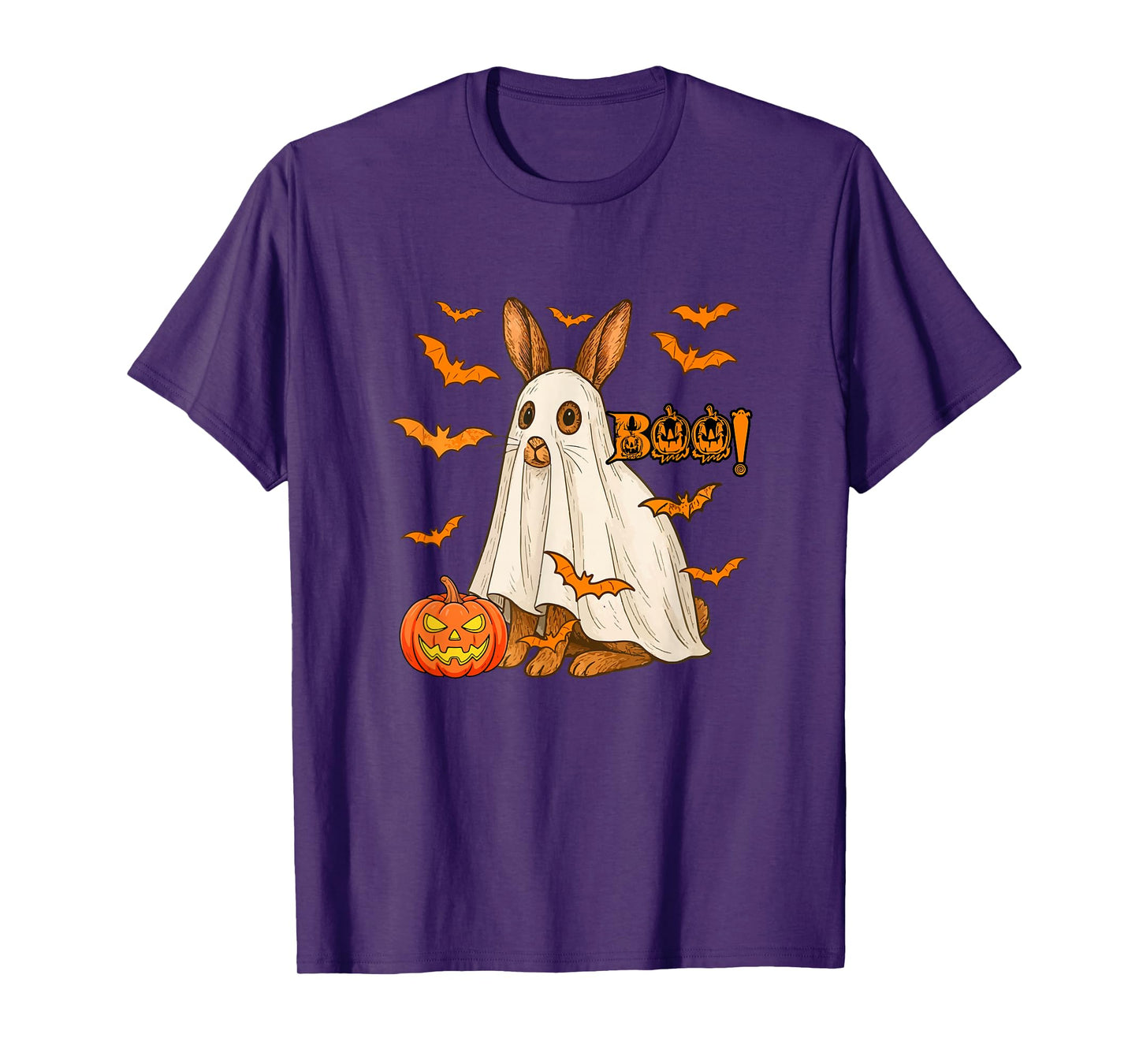 Boo Halloween Rabbit Cosplay Ghost Costume Animal Lover T-Shirt