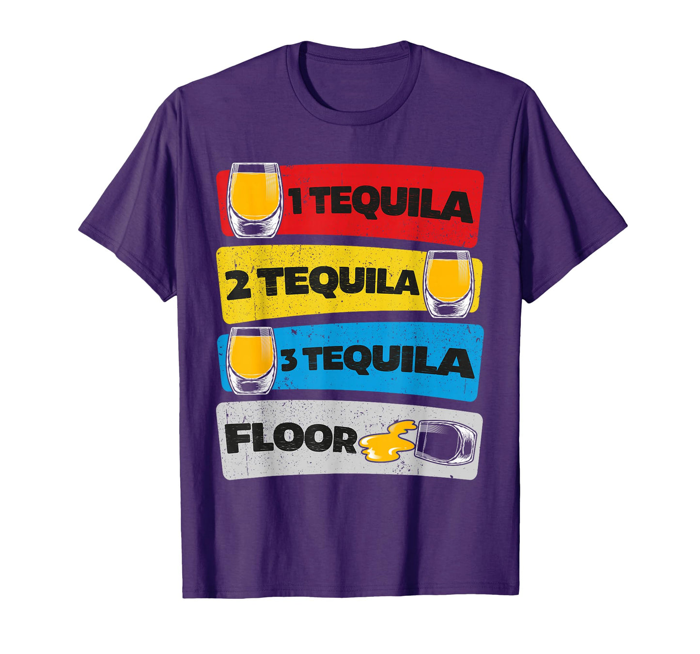 Tequila Salt Lime 1 Tequila 2 Tequila 3 Floor Cinco De Mayo T-Shirt